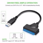 USB 3.0 to 2.5″ SATA III Hard Drive Adapter Cable UASP -SATA to USB3.0 Converter 13cm/5.12″ Copper Wire For Laptop SSD driver