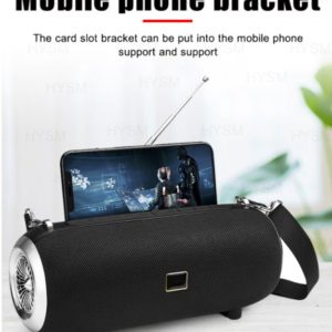 High Power Wireless Bluetooth Portable Speaker with Phone Holder