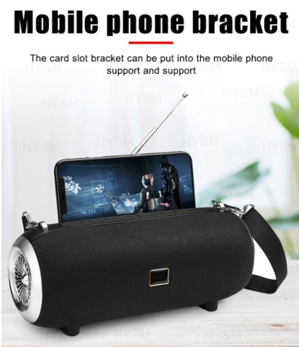 High Power Wireless Bluetooth Portable Speaker with Phone Holder
