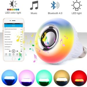 Smart LED Lamp Bluetooth Speaker with Remote Control Music LED Bulb