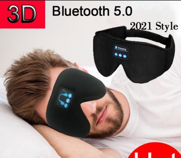Bluetooth Music Headband, Enjoying Eye Mask, Wireless Headband with Bluetooth Headset, Music Head Bank Bluetooth Headphone,
