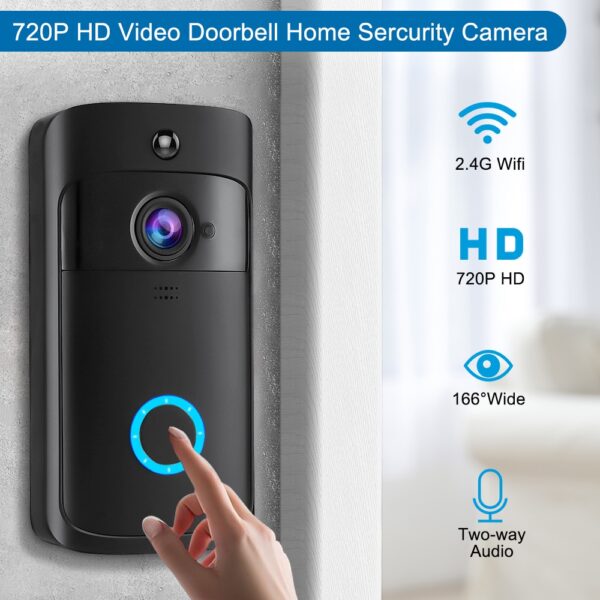 Wireless Door Bell Doorbell, WiFi DoorBell Door Bell, Video DoorBell, Door Ringer Ring, Smart Doorbell Camera,