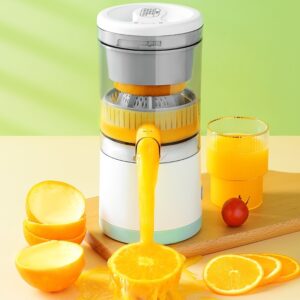 Wireless Slow Juicer Orange Lemon Juicer USB Electric Juicers Fruit Extractor Portable Squeezer Pressure Juicers for Home 7.4V