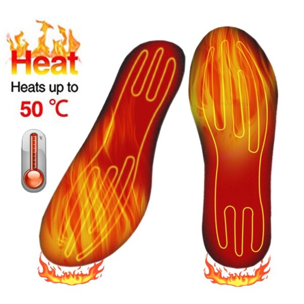 USB Electric Heated Insoles Women Men Heated Shoe Insoles Winter Outdoor Sport Feet Warming Insoles Foot Warming Pad Feet Warmer