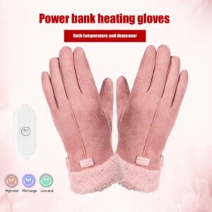 Winter Electric Heated Gloves USB Charging Heating Gloves Ergonomics Ladies Warming Gloves On-off And 3 Gear Temperature Regulat
