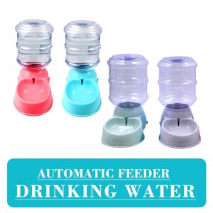Automatic Pet Water Food Dispenser 3.8L Large Capacity Self-Dispensing Gravity Pet Feeder Waterer Dog Feeding Bowl Drink Water