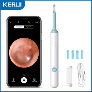 KERUI Ear Wax Removal Tool Spade Ear Cleaner 5MP Endoscope Camera Scope Remover WIFI APP Visual 6 LED Light iPhone Android