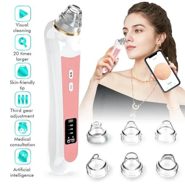 Visible Camera Blackhead Remover Face Deep Nose Cleaner Pore Acne Pimple Removal Vacuum Suction Facial Beauty Clean Skin Tool