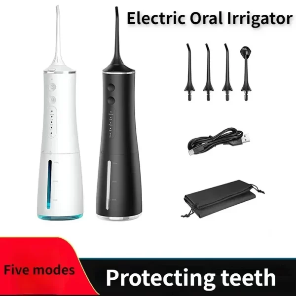 Oral Irrigator Rechargeable Portable Dentist Water Flosser Scaler Tartar Stain Tooth Calculus Remover Electric Dental Cleaner