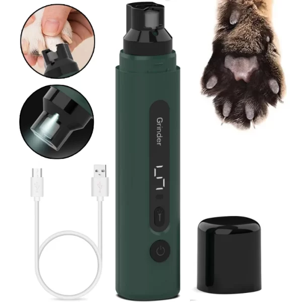 Dog Nail Grinder Electric Pet Nail Trimmers Rechargeable Cat Nail Grinders Super Quiet For Dogs Cats Claw Care Pet Products